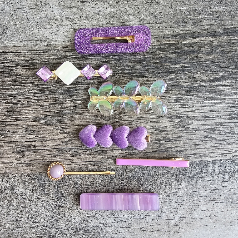 New Fairy Butterfly 7 Piece Hair Clip Set
